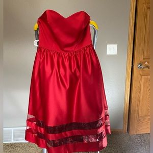 Red Midi Homecoming/Prom Dress